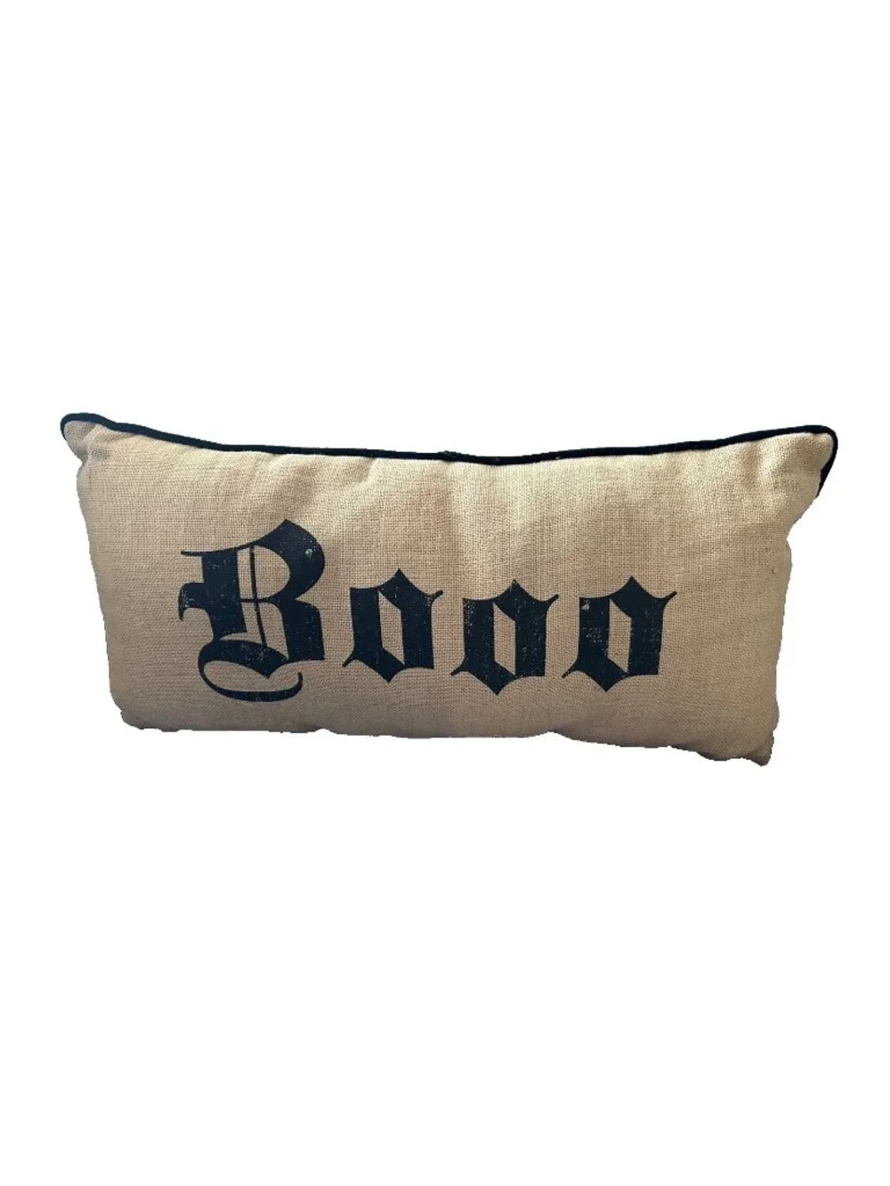 Pottery Barn Burlap Halloween Boo Rectangle Pillow 12x24